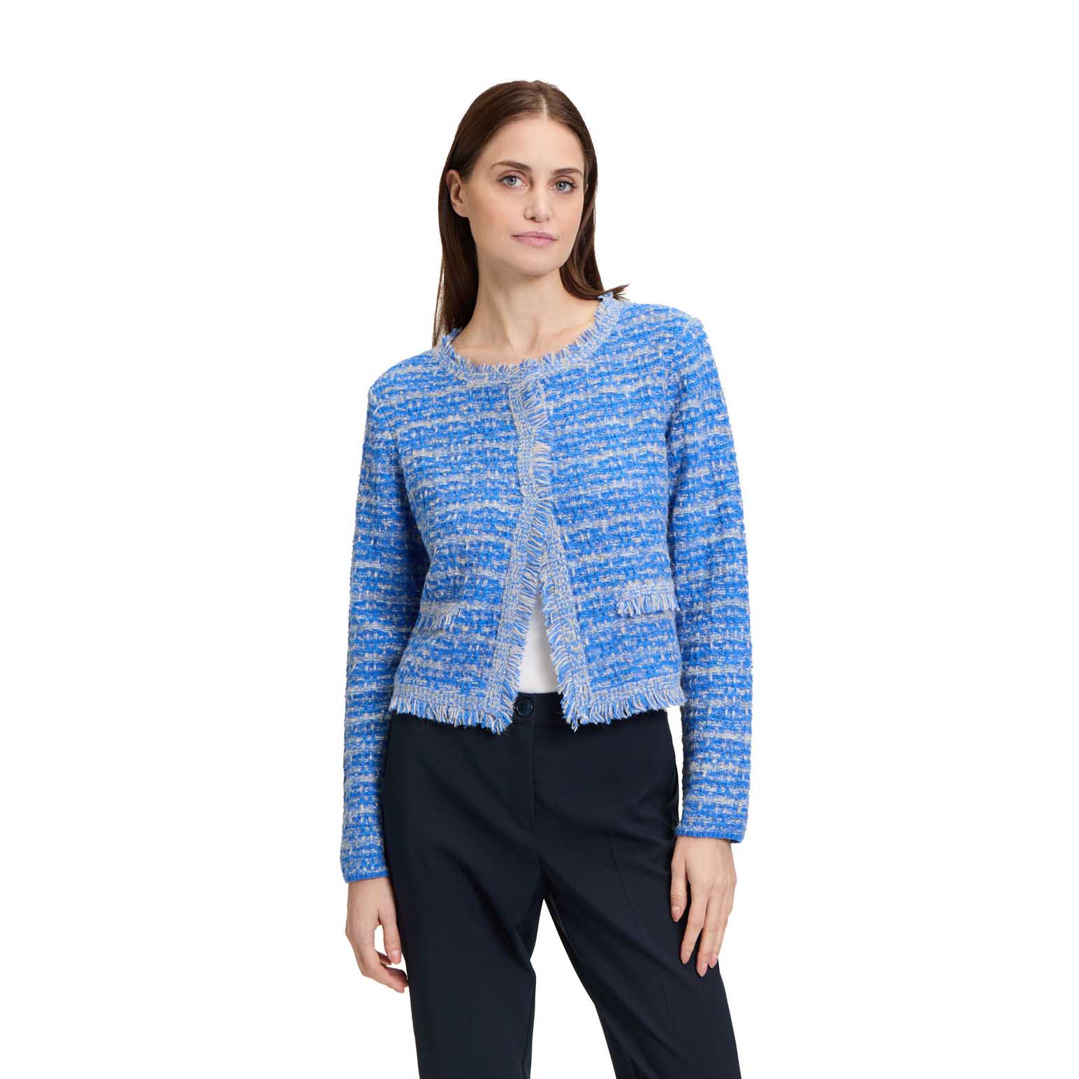 Betty Barclay Patch Blue Cardigan